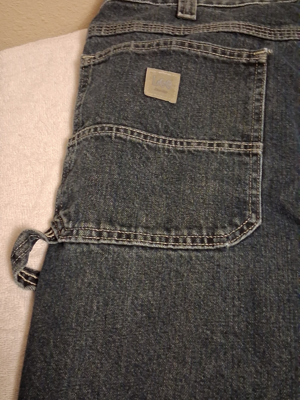 Lee Men’s Dark Wash Denim Carpenter Jeans - Dark Blue 260813